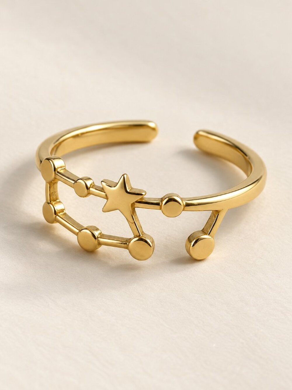 Zodiac Constellation Ring | Celestial Star | Adjustable Band (Jewelry Bag Includ